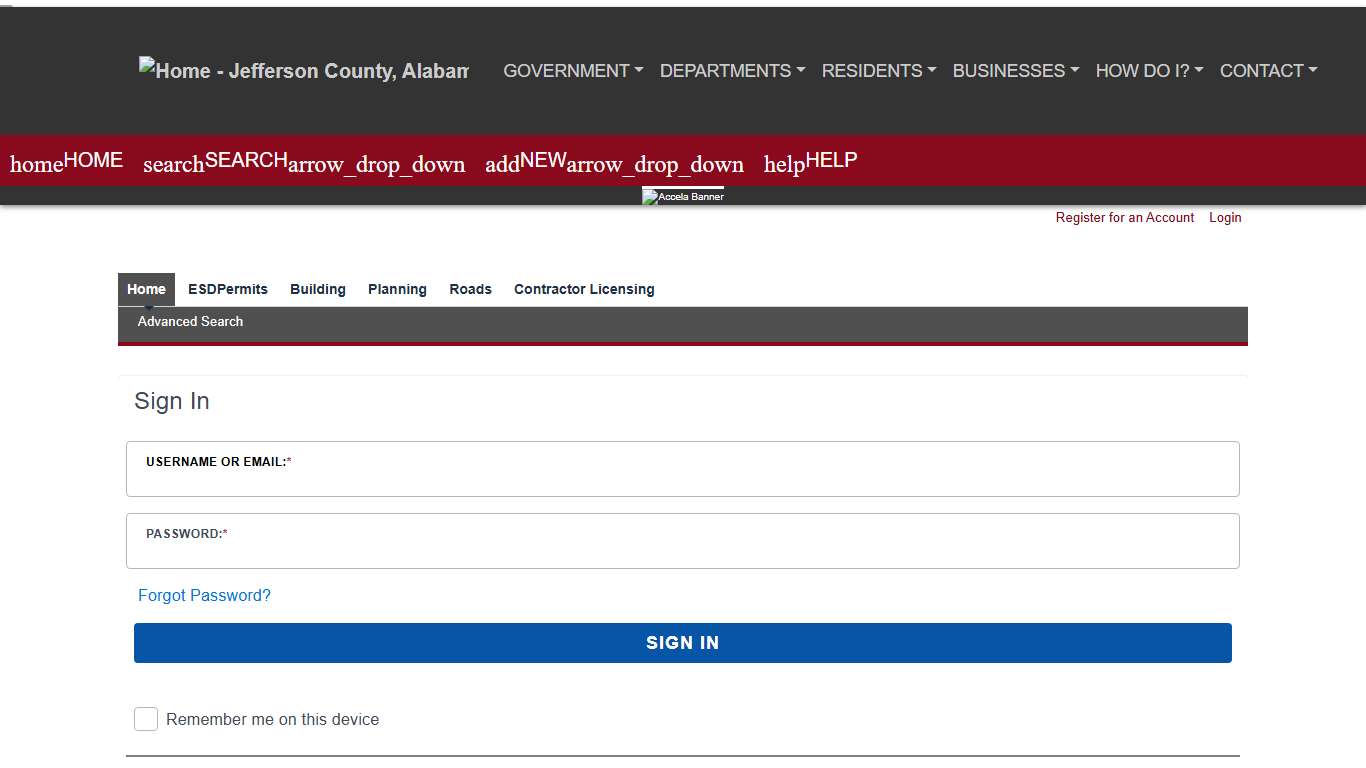 Accela Citizen Access